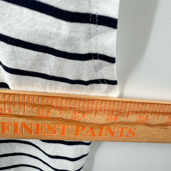 LANE BRYANT Dolman cap Stripe white-black woman crewneck cotton tee NWT 18/20 - Picture 7 of 11